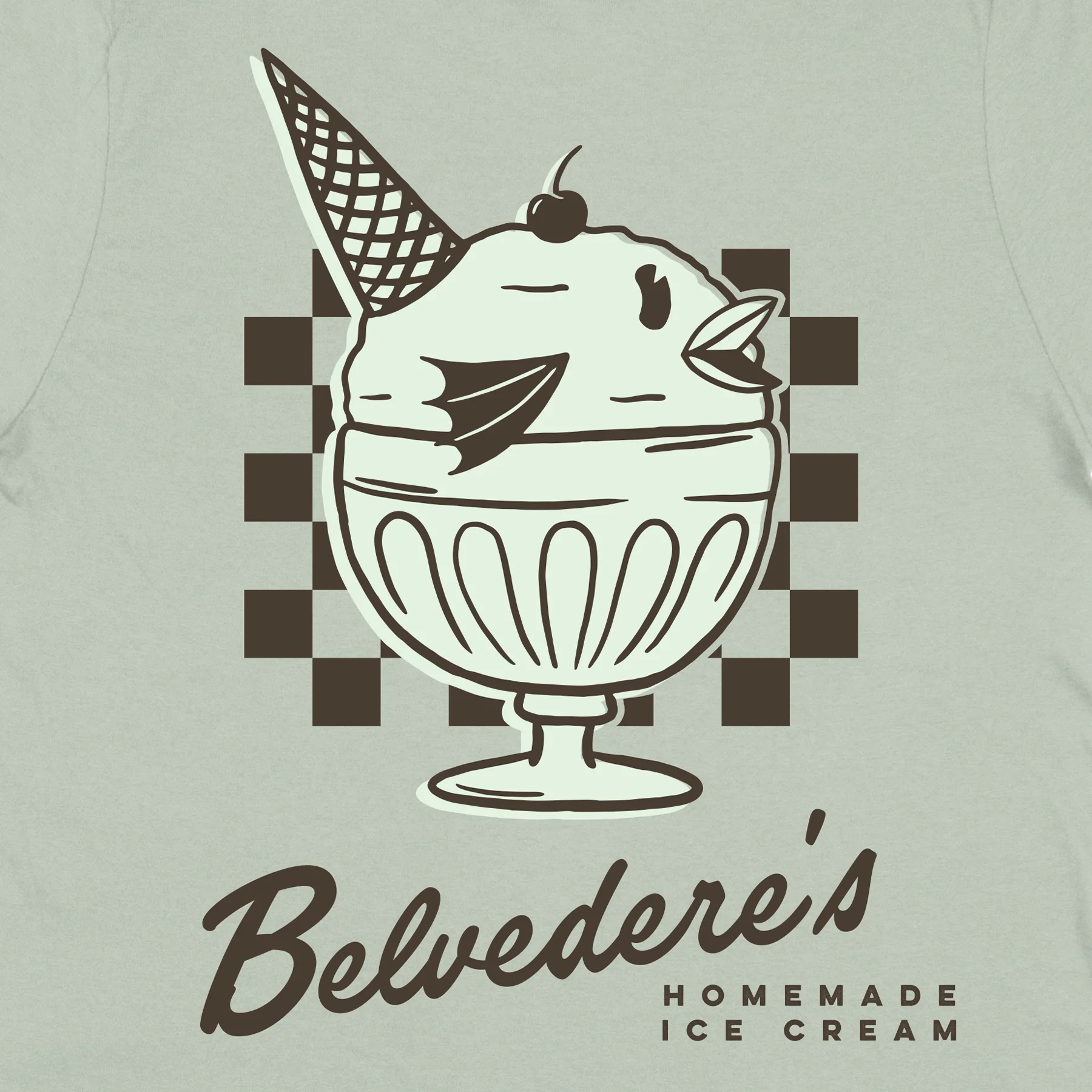 Belvedere's Ice Cream Shop Tee (Mint Chip) - Image 5
