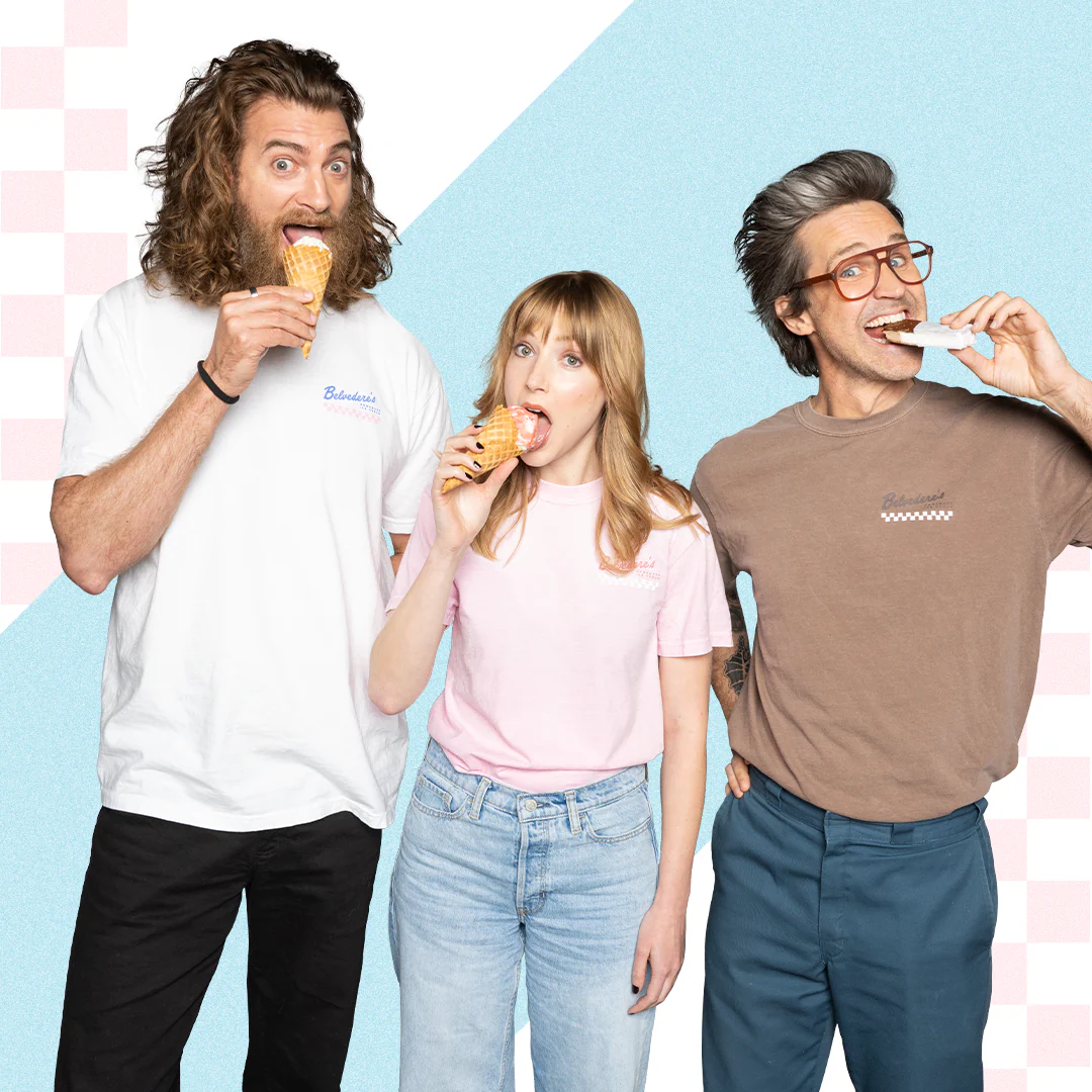 Belvedere's Ice Cream Shop Tee (Strawberry) - Image 4