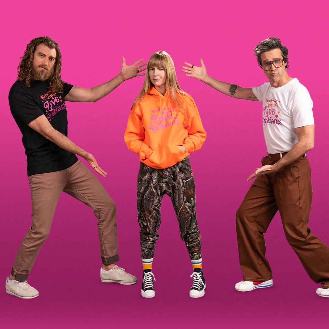 Everybody Knows I Love Lesbians Hoodie (Orange) - Image 4