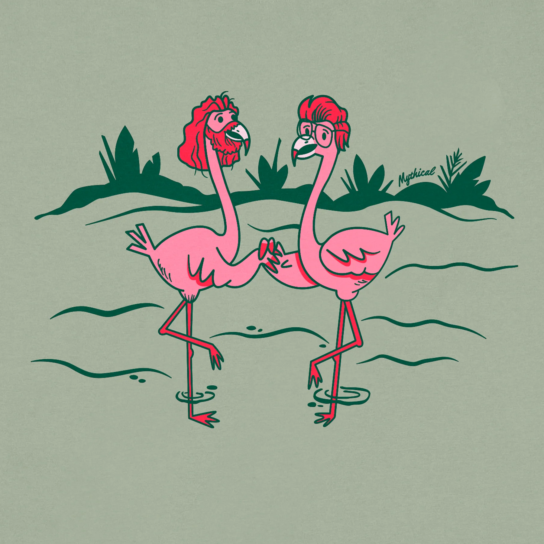 Fl-amigos Tee (Sage) - Image 2