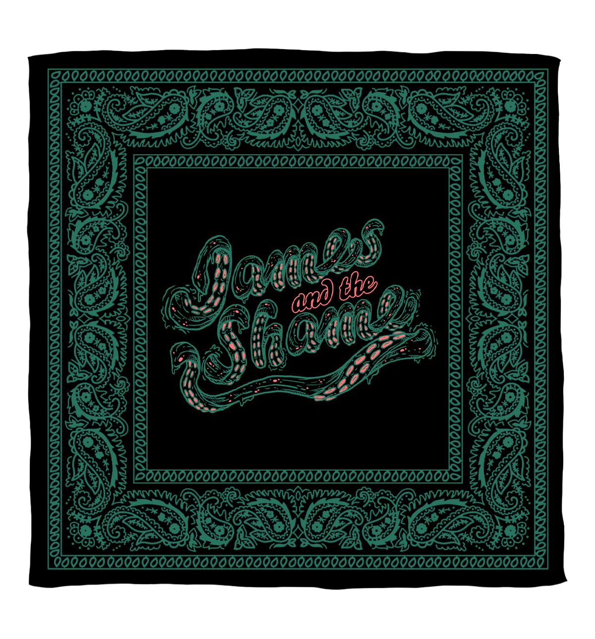 James and the Shame Tentacle Text Bandana